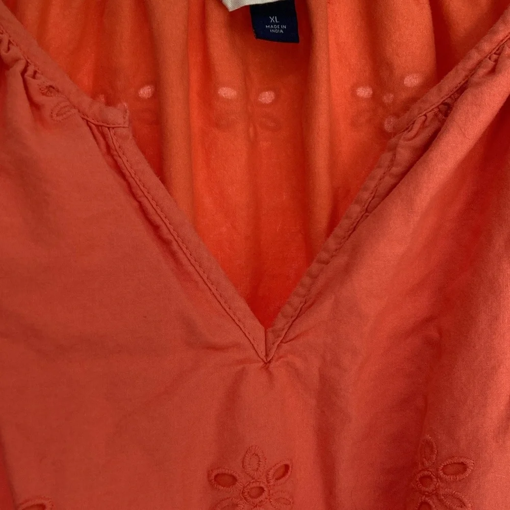 Universal Thread cotton eyelet long-sleeve orange dress XL - Picture 5 of 12